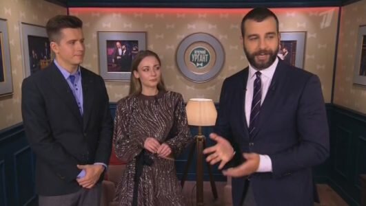 Вечерний Ургант 21.02.2019 Ингрид Олеринская и Денис Косяков